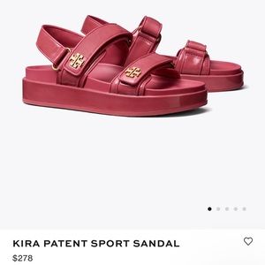 Tory Burch Kira Sport Sandal Washed Berry